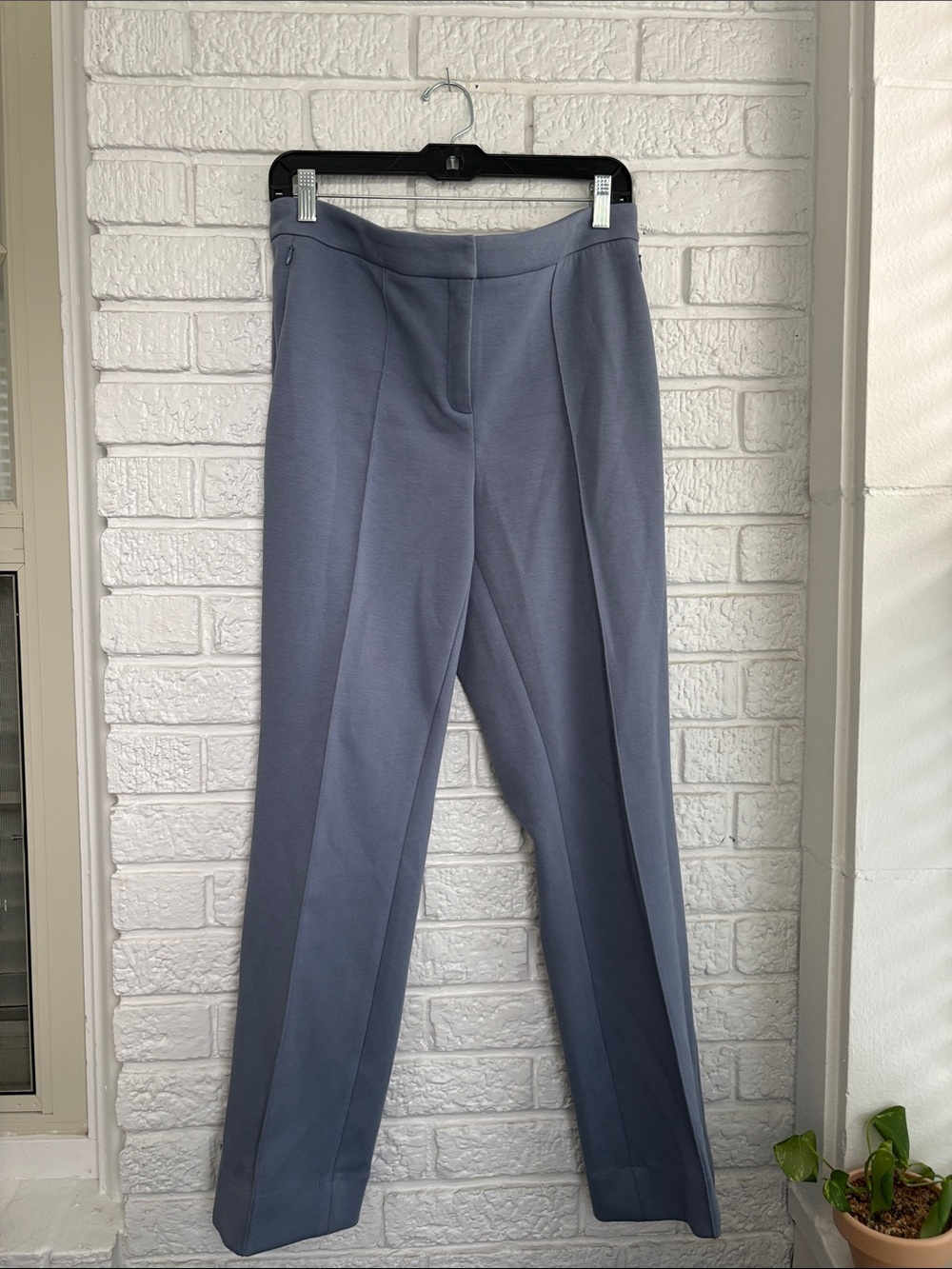 Etcetera Slate Blue Straight-Leg Dress Trousers
